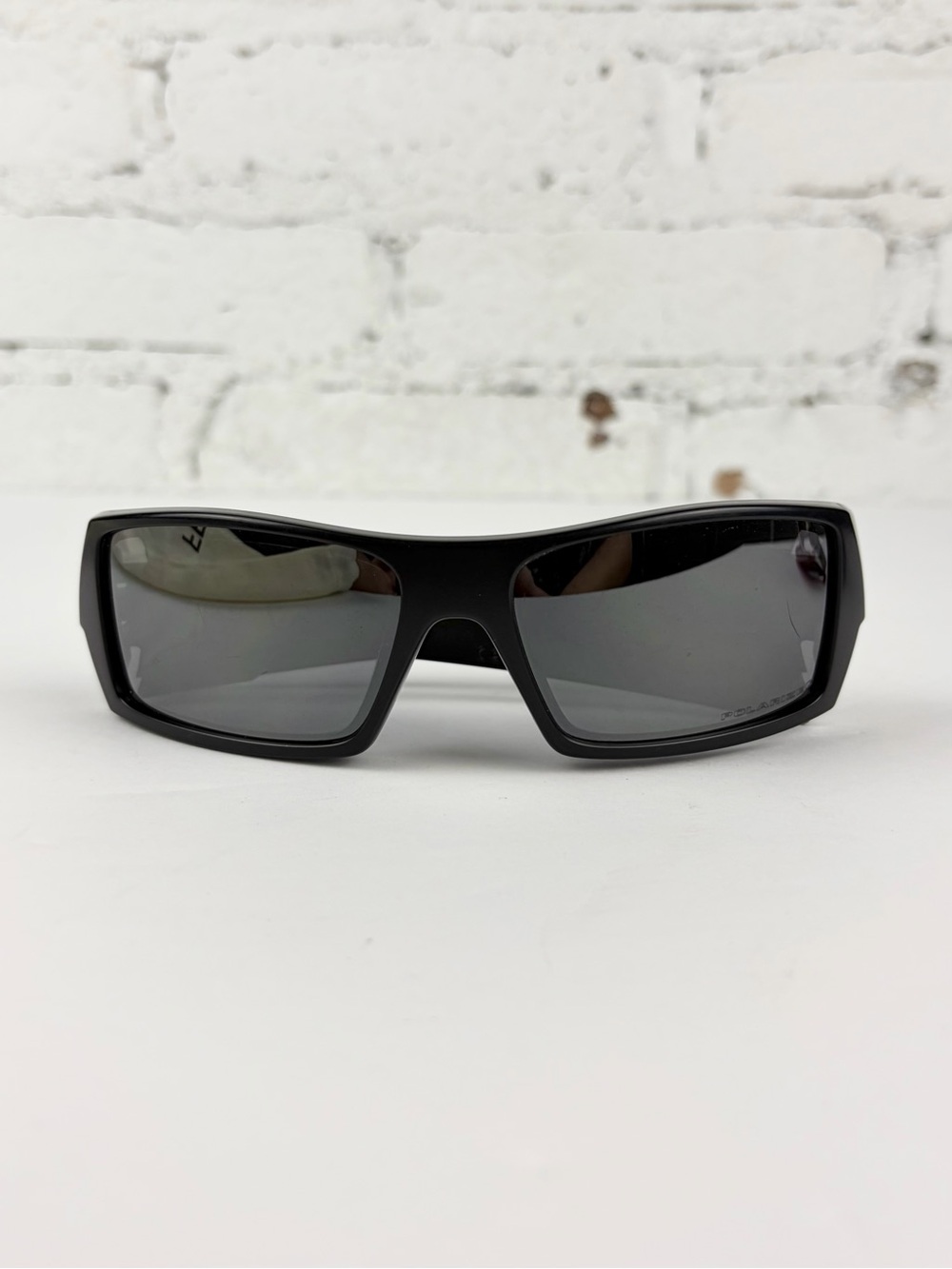 Oakley Black Gascan Polarized Wraparound Sunglasses